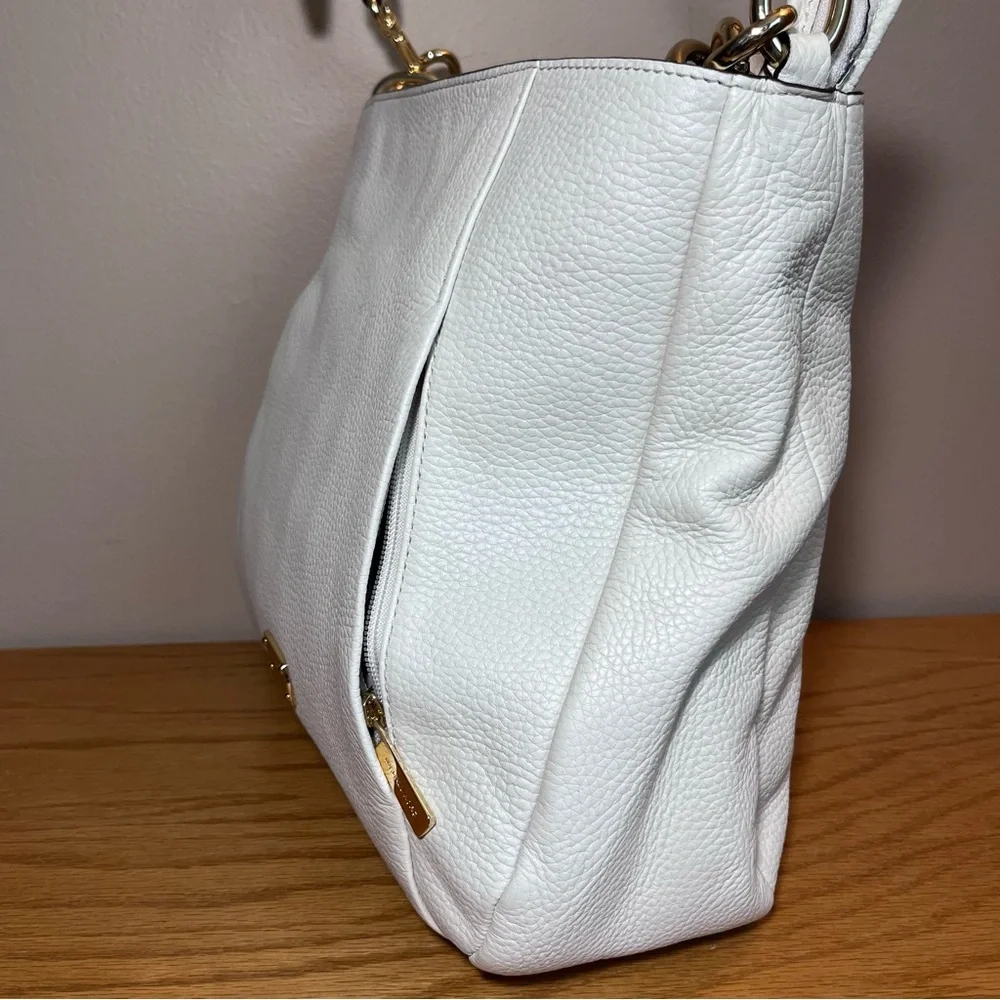 Michael Kors Hallie Large Leather Shoulder Tote/ Hobo Bag - Picture 4 of 15